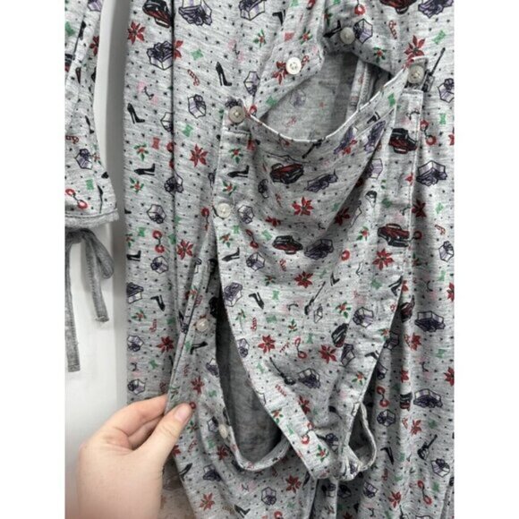 Savage X Fenty PJ Jumpsuit Women Large Grey It’s The Savage One Piece Holiday - Picture 8 of 14